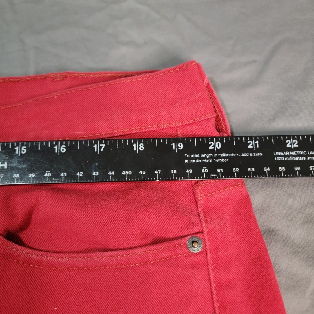 Levi's 569 Jeans Men's 38x32 Red Denim Pants Button Fly Medium Wash Straight Leg - Picture 4 of 7